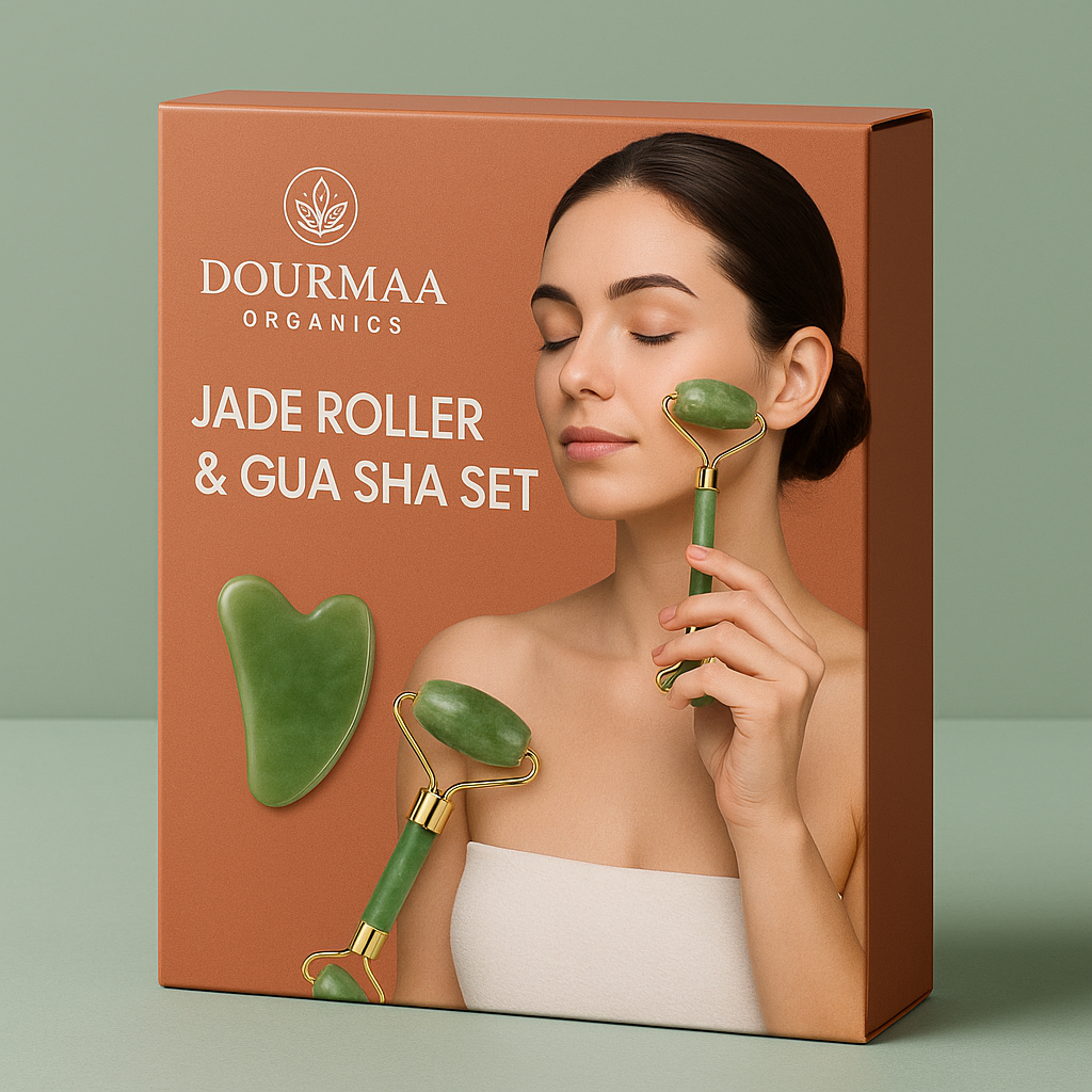 Jade Roller and Gua Sha Facial Massage for Women & Men
