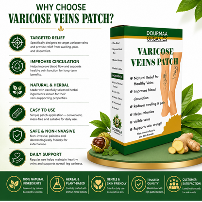 Varicose Veins Treatment Herbal Care Patches - 12 Pcs