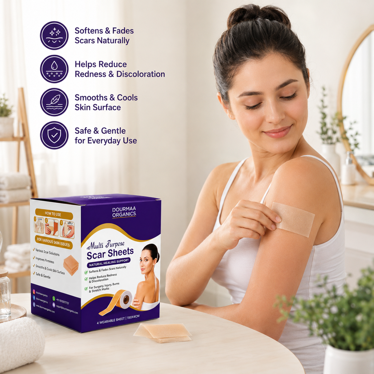 Reusable Silicone Scar Sheets for Old & New Scar Treatment