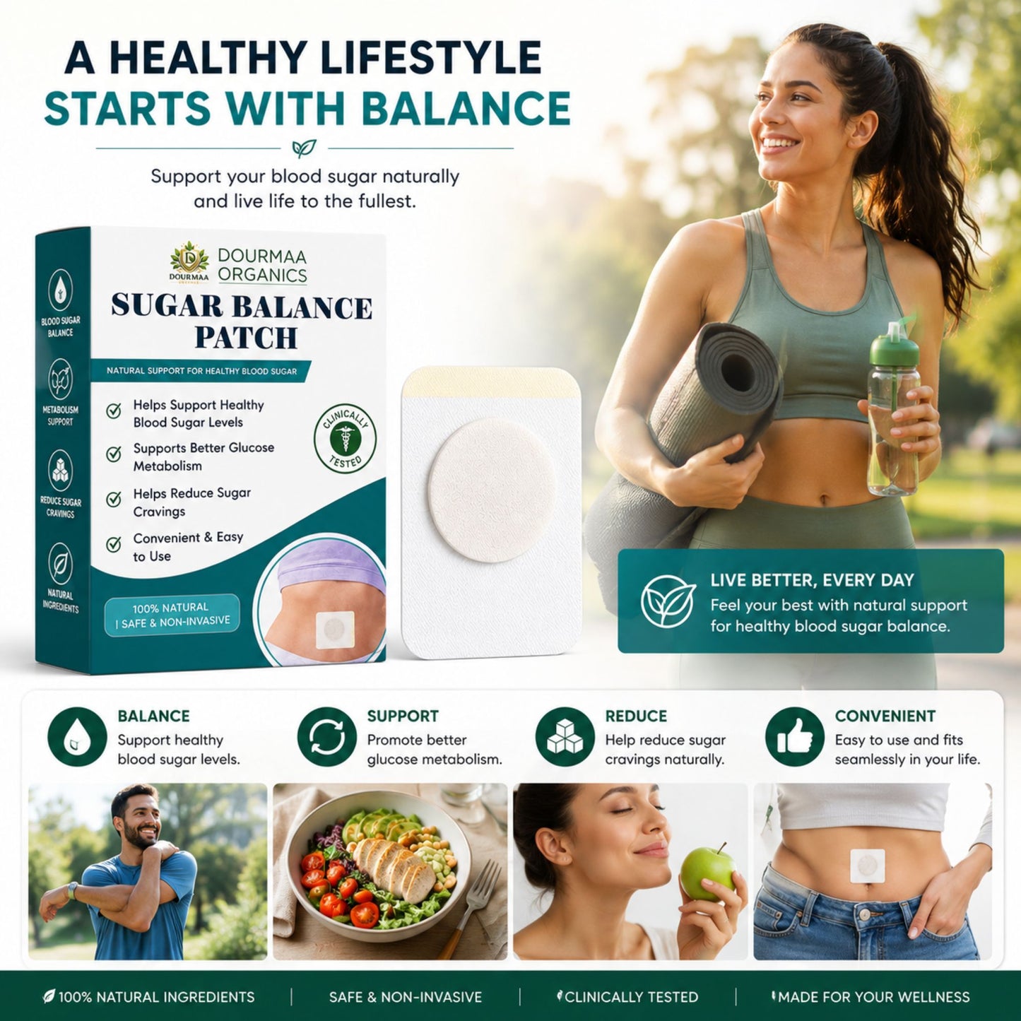 Sugar Balance Patch | Herbal Blood Sugar Support Patch