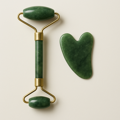 Jade Roller and Gua Sha Facial Massage for Women & Men