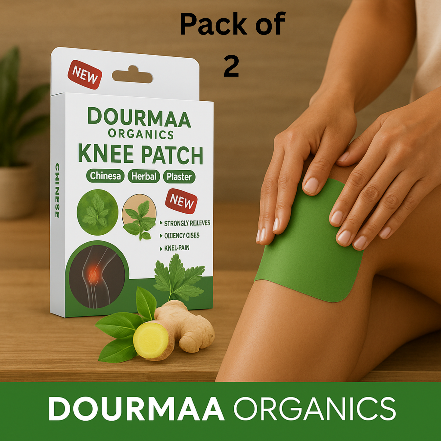 Ayurvedic Knee Pain Relief Patch – Herbal Joint & Muscle Support (20 Patches)
