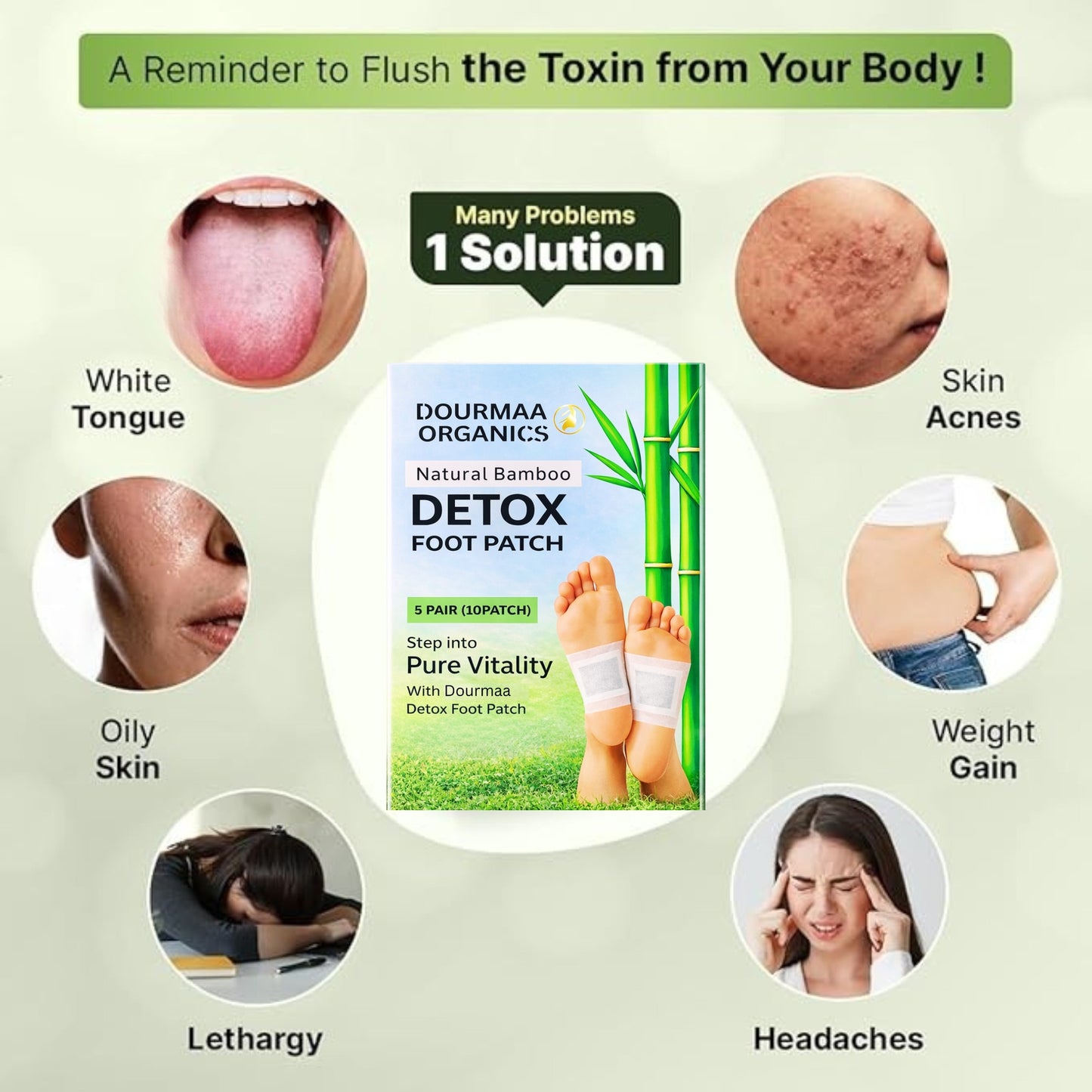 Detox Foot Patches for Men & Women - 10 Patches