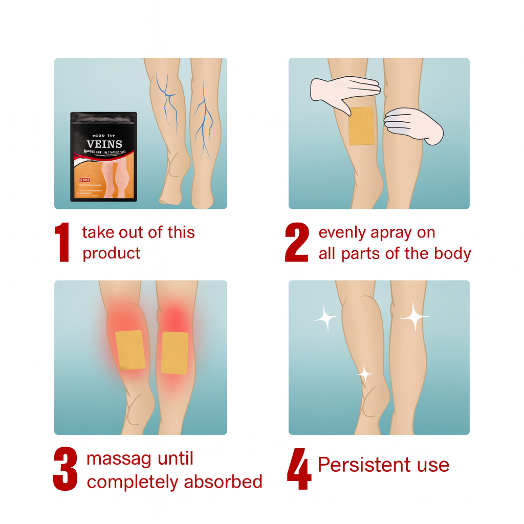 Varicose Veins Treatment Herbal Care Patches - 36 Pcs