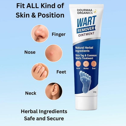 Wart Remover Ointment for Safe & Effective Skin Wart Removal-100g (Pack of 2)