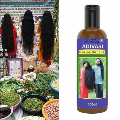 Adivasi Herbal Hair Oil for Hair Growth & Hair Fall Control – 100ml (Pack of 2)