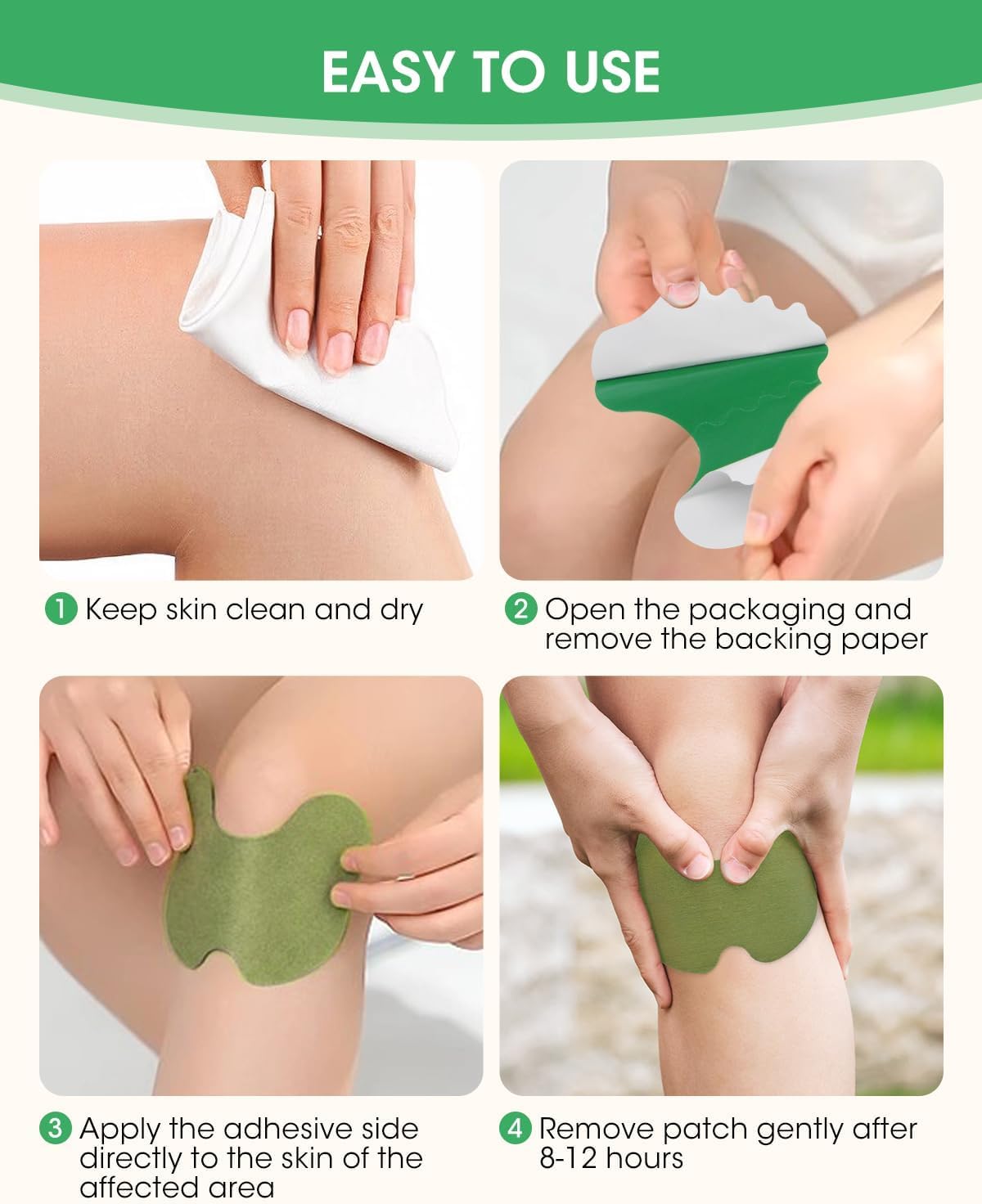 Ayurvedic Knee Pain Relief Patch – Herbal Joint & Muscle Support (10 Patches)