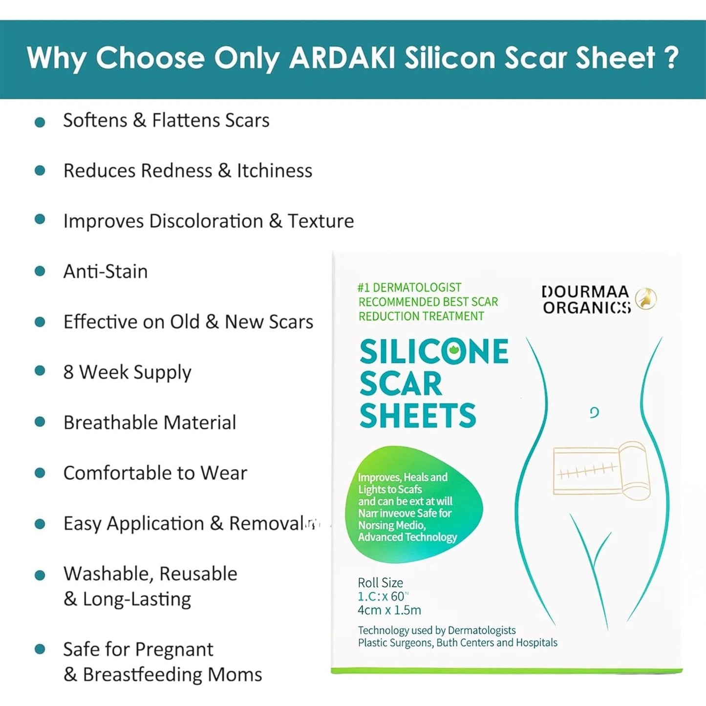 Reusable Silicone Scar Sheets for Old & New Scar Treatment